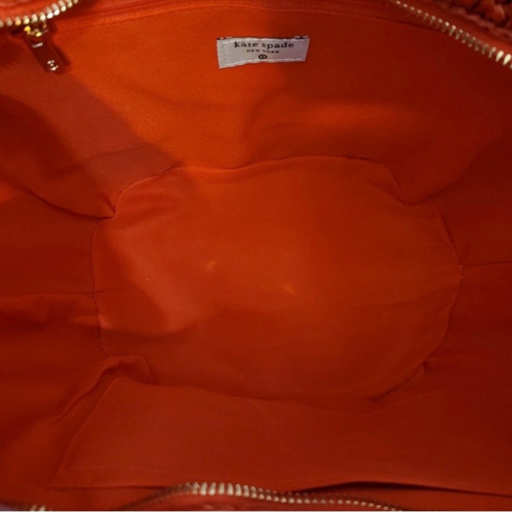 Kate Spade Raffia Bow Tote Bag Red NWT - Picture 15 of 15
